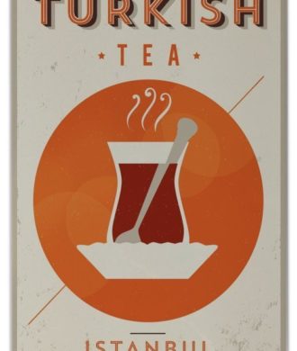 Retro Wandkachel Türkischer Tee